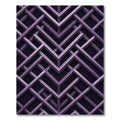 Modern Geometric Violet Interlocking Lattice Rug