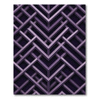 Modern Geometric Violet Interlocking Lattice Rug