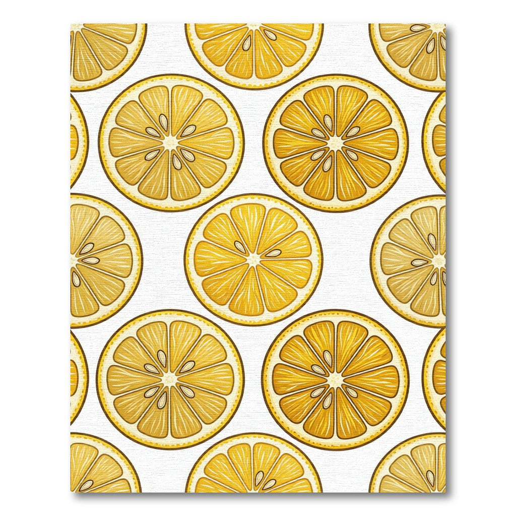 Cheerful Yellow Citrus Fruit Slice Rug