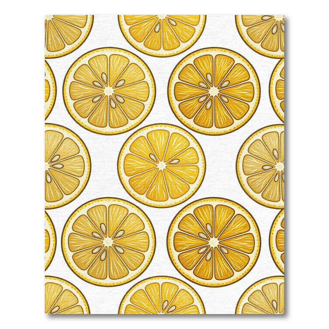 Cheerful Yellow Citrus Fruit Slice Rug
