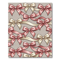 Elegant Dusty Pink Satin Ribbon Bows Rug