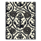 Nautical Anchor Chain Rope Composition Rug