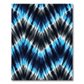 Electric Blue Grey Chevron Ikat Rug