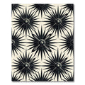 Monochromatic Spiky Starburst Radial Rug