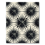 Monochromatic Spiky Starburst Radial Rug