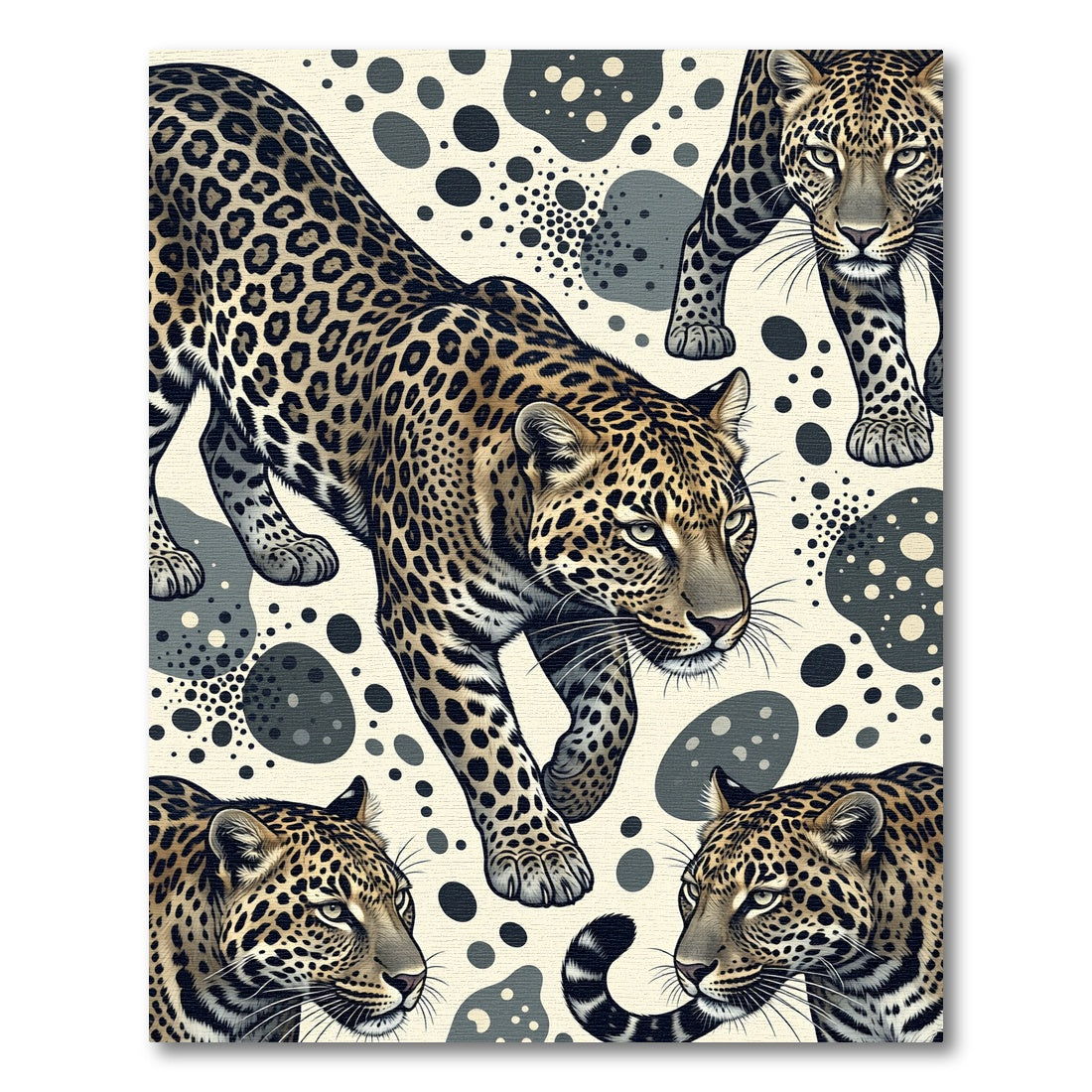 Sophisticated Spotted Leopard Cream Animal Rug
