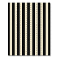 Cream and Black Geometric Stripe Rug