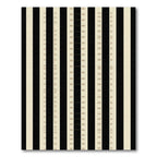 Cream and Black Geometric Stripe Rug