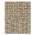 Modern Earthy Toned Woven Grid Rug