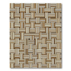 Modern Earthy Toned Woven Grid Rug