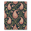 Elegant Pink Paisley Floral Vine Rug