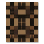 Sophisticated Brown Tonal Plaid Check Rug