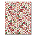 Romantic Red Pink Floral Button Collage Rug