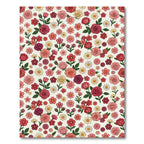 Romantic Red Pink Floral Button Collage Rug