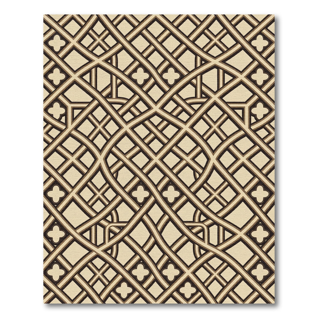 Gothic Cream and Charcoal Lattice Rug
