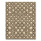 Gothic Cream and Charcoal Lattice Rug