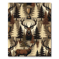 Majestic Antlered Deer Trophy Forest Rug