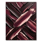 Abstract Deep Plum and Blush Swirl Rug