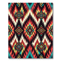 Vibrant Ikat Diamond Flame Medallion Rug