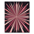 Radiant Pink Geometric Starburst Rug
