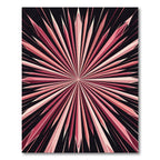 Radiant Pink Geometric Starburst Rug