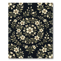 Cream Floral Vine Scroll Rug