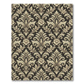 Golden Floral Damask Scroll Rug