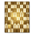 Golden Art Deco Arches Grid Rug
