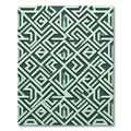 Geometric Sage Green Interlocking Maze Rug