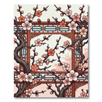 Cherry Blossom Lattice Window Rug