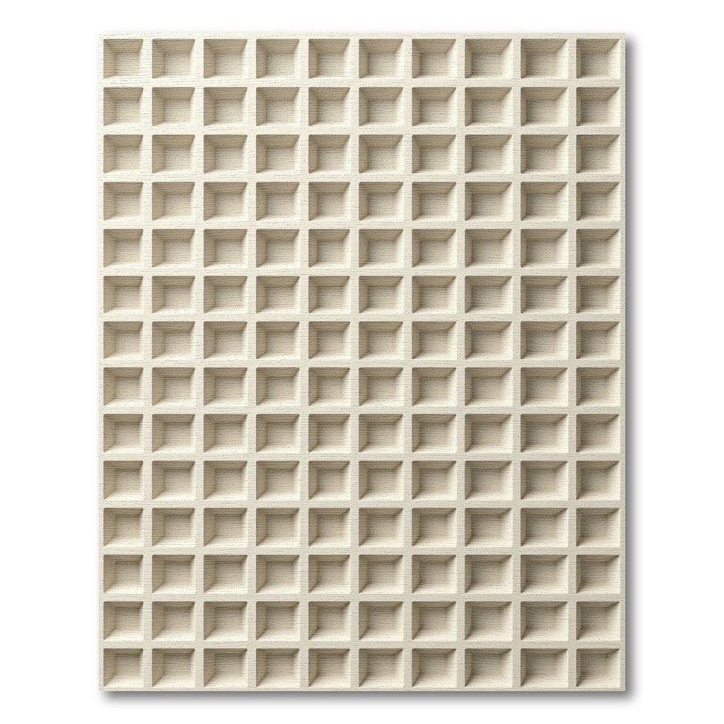 Cream Grid Architectural Geometric Rug