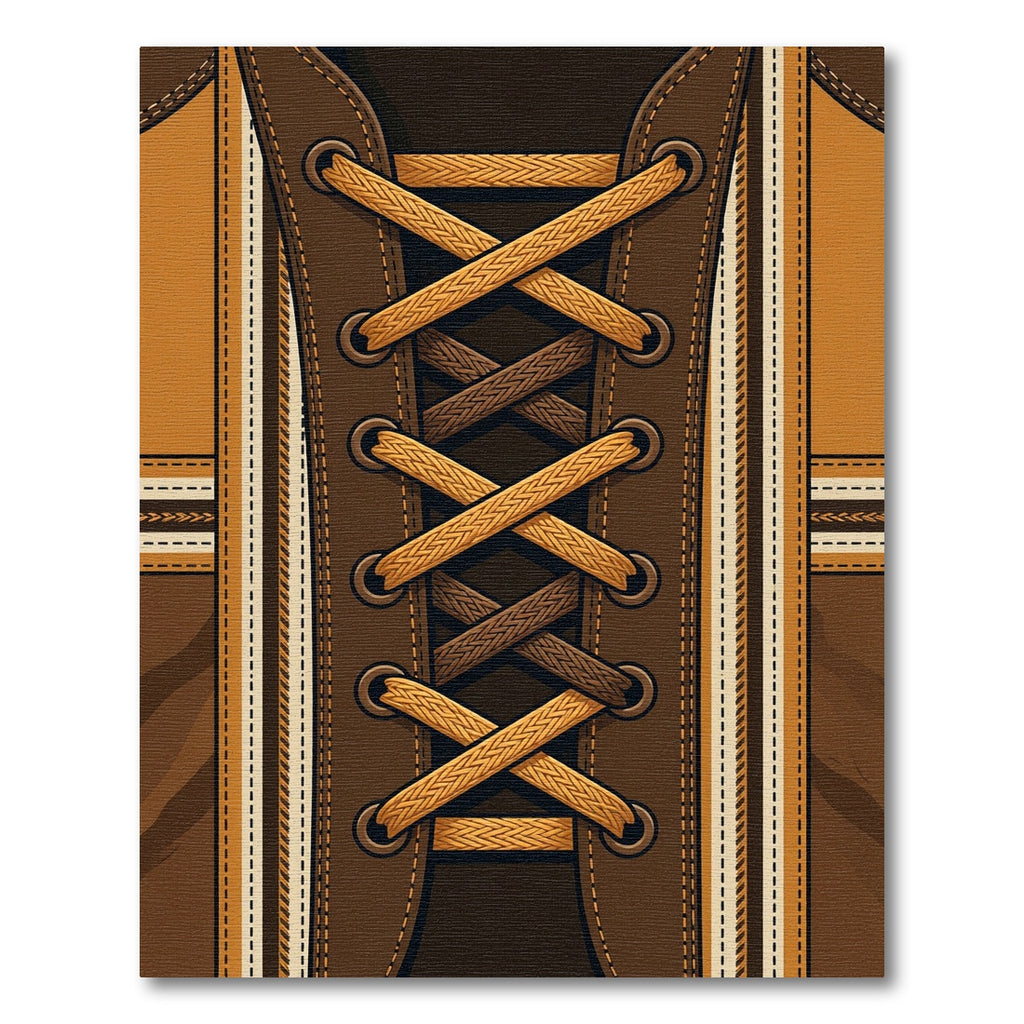 Laced Leather Aesthetic Earthy Brown Rug