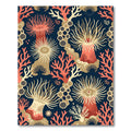 Coral Reef Anemone Deep Navy Rug
