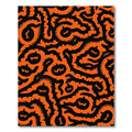 Spooky Orange Black Pumpkin Vine Rug