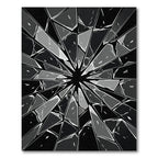 Monochromatic Sharp Geometric Shattered Glass Rug