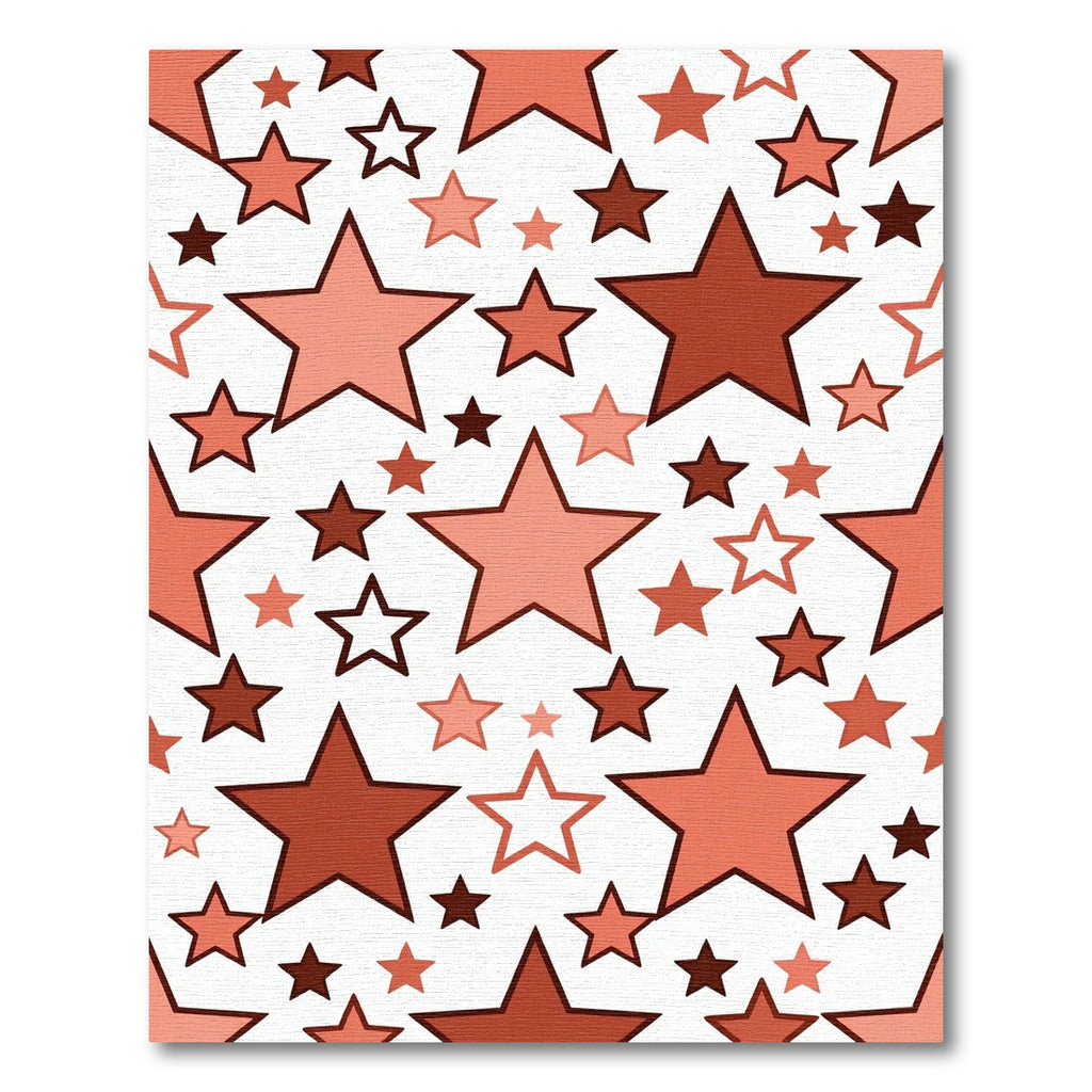 Coral Star Burst Scatter Rug