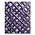 Sophisticated Violet Geometric Interlocking Grid Rug