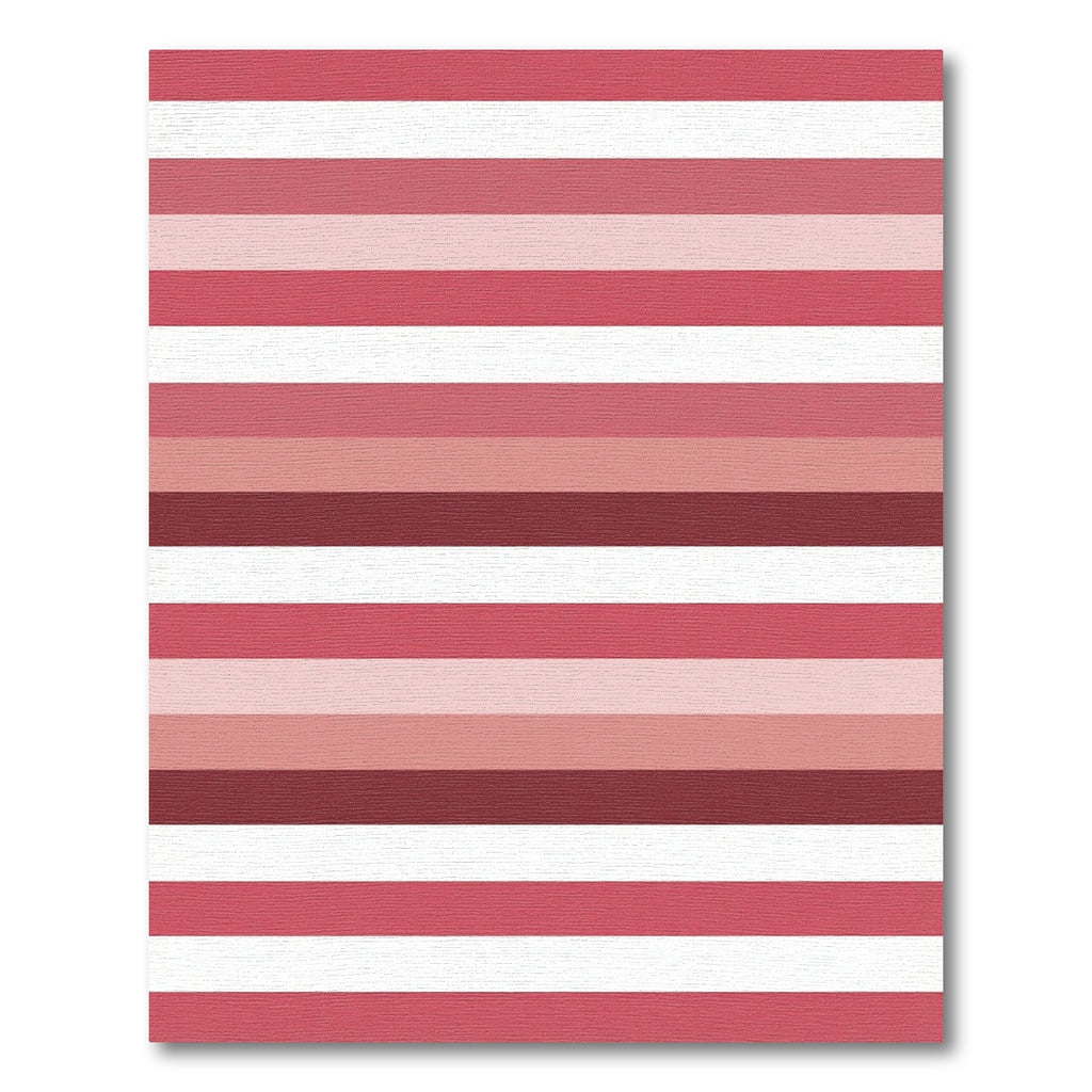 Modern Pink Stripe Horizontal Composition Rug