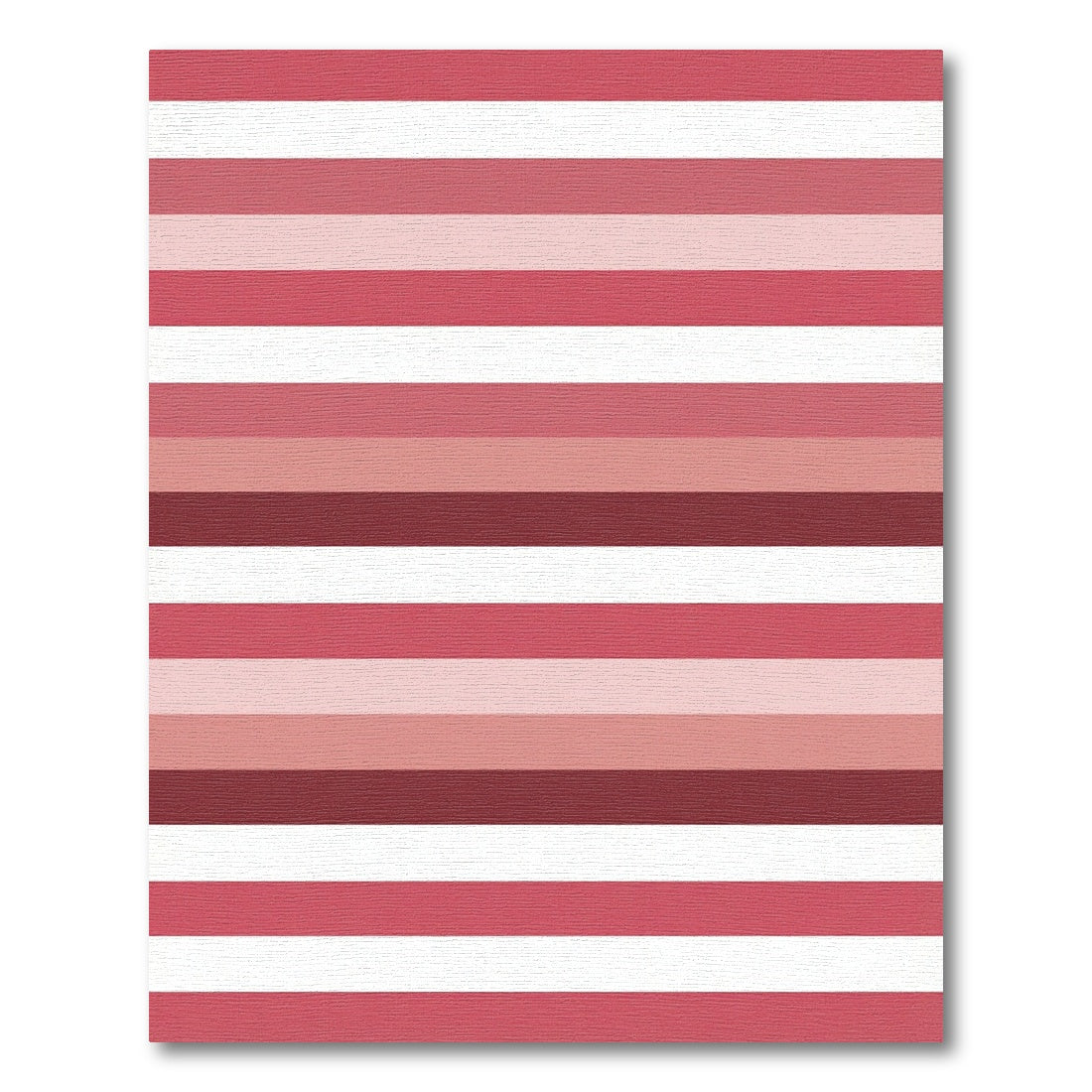 Modern Pink Stripe Horizontal Composition Rug