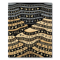 Tribal Golden Bird Arrow Composition Rug