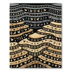 Tribal Golden Bird Arrow Composition Rug