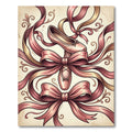 Elegant Pink Ballet Slipper Satin Ribbon Rug