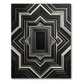 Monochromatic Geometric Layered Accordion Rug