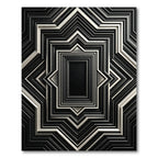 Monochromatic Geometric Layered Accordion Rug