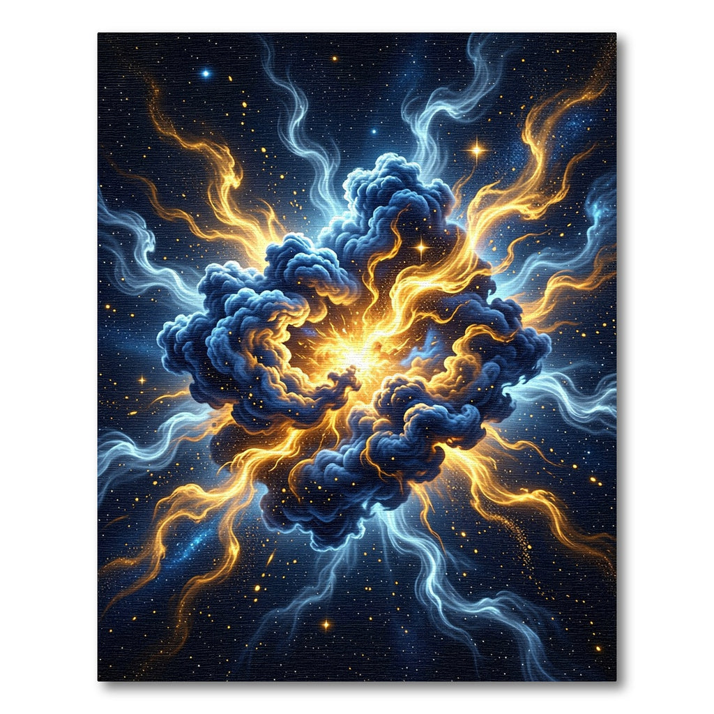 Cosmic Radiant Nebula Energy Swirl Rug