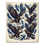 Majestic Soaring Eagle Feather Composition Rug