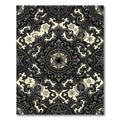Onyx Gothic Damask Esoteric Star Tapestry Rug