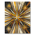 Radiant Gold Celestial Geometric Star Flare Rug