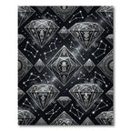 Celestial Silver Diamond Constellation Galaxy Rug
