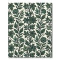 Emerald Green Floral Vine Art Nouveau Rug